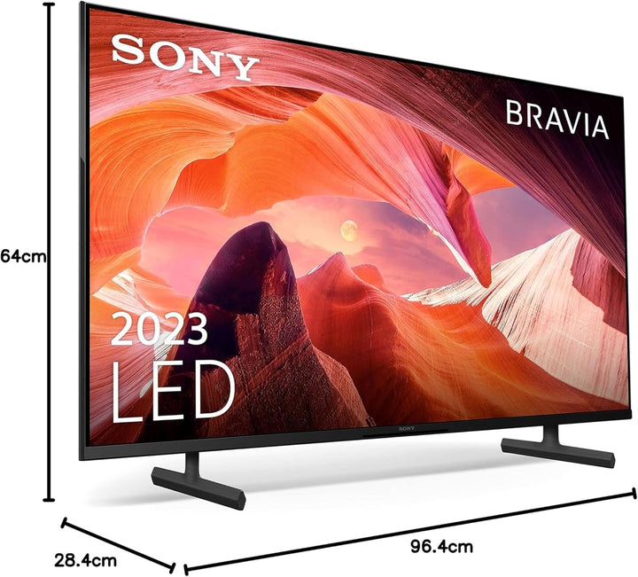 Sony BRAVIA, KD-43X80L, 43 Zoll Fernseher, LED, 4K HDR, Google TV, Smart TV, Works with Alexa, BRAVIA CORE, TRILUMINOS PRO, HDMI 2.1, Gaming-Menü Mit ALLM