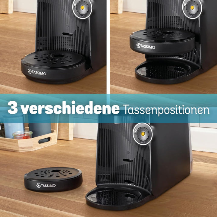 Bosch Tassimo Finesse Friendly mașină de capsule TAS162E, 70 de băuturi, cafea mai intensă la apăsarea unui buton, deconectare automată, durabilă, perfect dozată, 1400 W, negru / negru