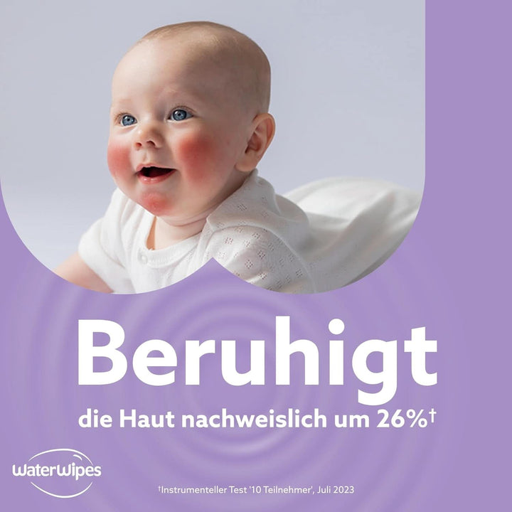 Waterwipes Lindernde Säuberndebabytücher, 360 Tücher (6 Packungen), Mit 99% Wasser & Botanischen Extrakten, Feuchttücher Für Gesicht & Körper