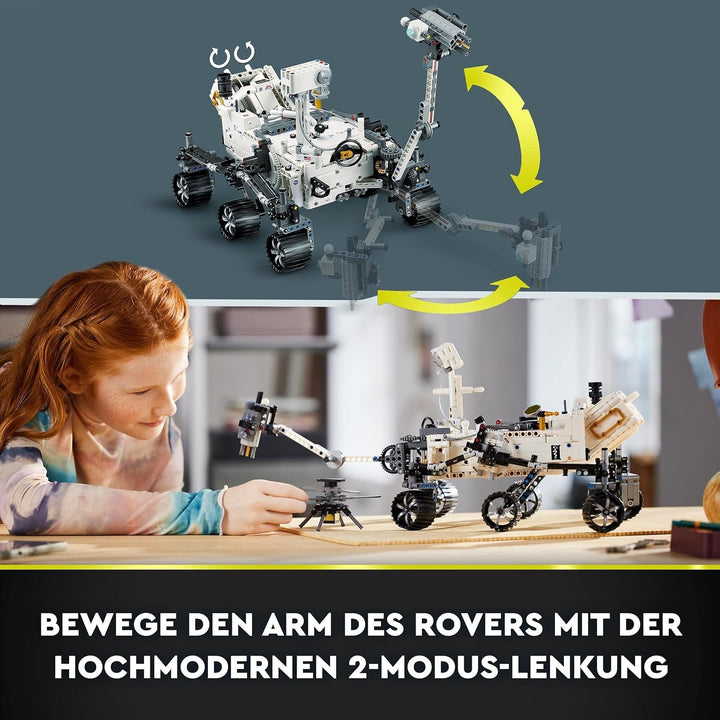 Set de jucării spațiale LEGO 42158 Technic NASA Mars Rover Perserverance cu aplicație Ar, jucărie științifică de construit pentru fete și băieți de la 10 ani în sus