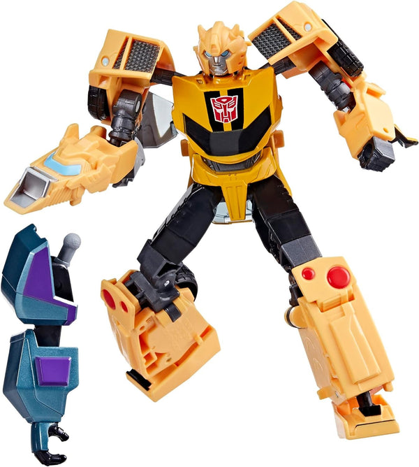 Jucărie Transformers Earthspark Deluxe Class Bumblebee, figurină de acțiune înaltă de 12,5 cm, jucărie robot pentru copii cu vârsta peste 6 ani