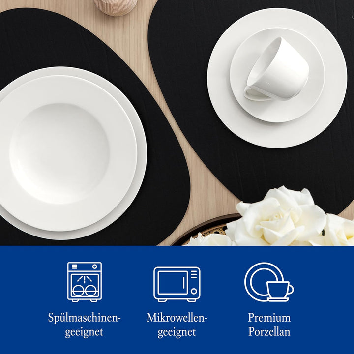 Villeroy & Boch – Twist White Geschirrset 30 Teilig Für 6 Personen, Spülmaschinenfest, Mikrowellensicher, Teller Set, Geschirr, Tafelservice, Kombiservice, Modernes Service Aus Porzellan