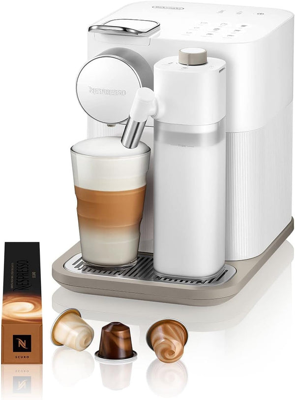 Nespresso De'Longhi EN640.W Gran Lattissima Mașină de cafea cu capsule cu sistem automat de lapte, presiune de 19 bar, 1400W, alb