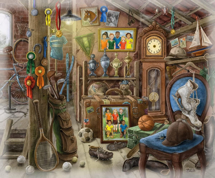 Ravensburger EXIT Puzzle - The Ghostly Manor House - 6X puzzle de 99 de piese pentru adulți și copii iubitori de puzzle cu vârsta de 10 ani și peste