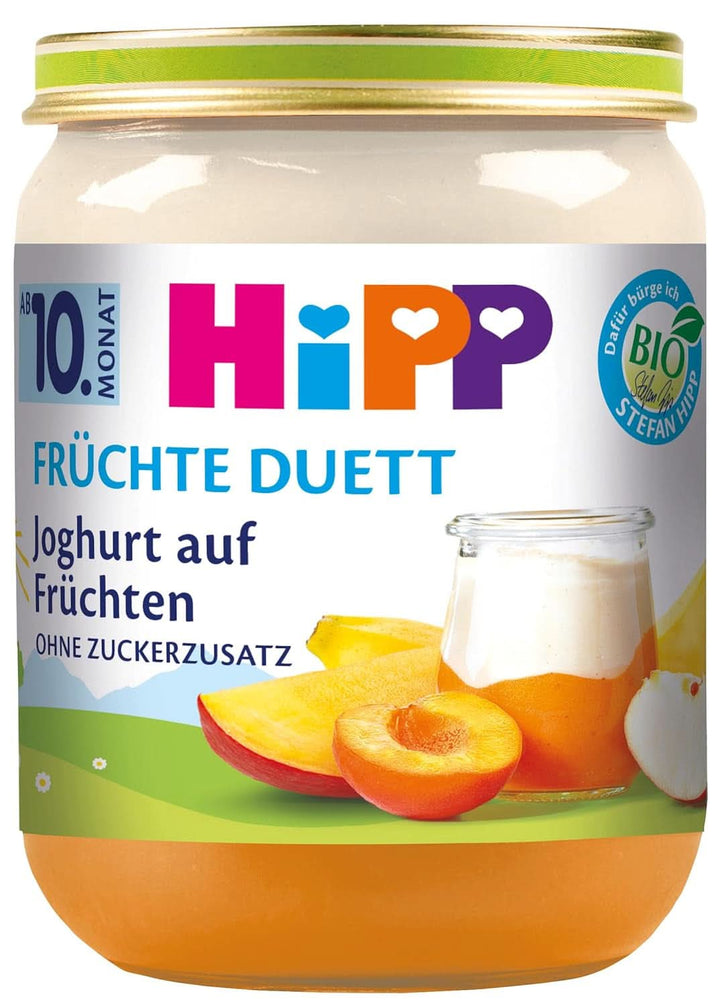 Hipp Bio Früchte-Duett Joghurt Auf Früchten, 6Er Pack (6 X 160G)