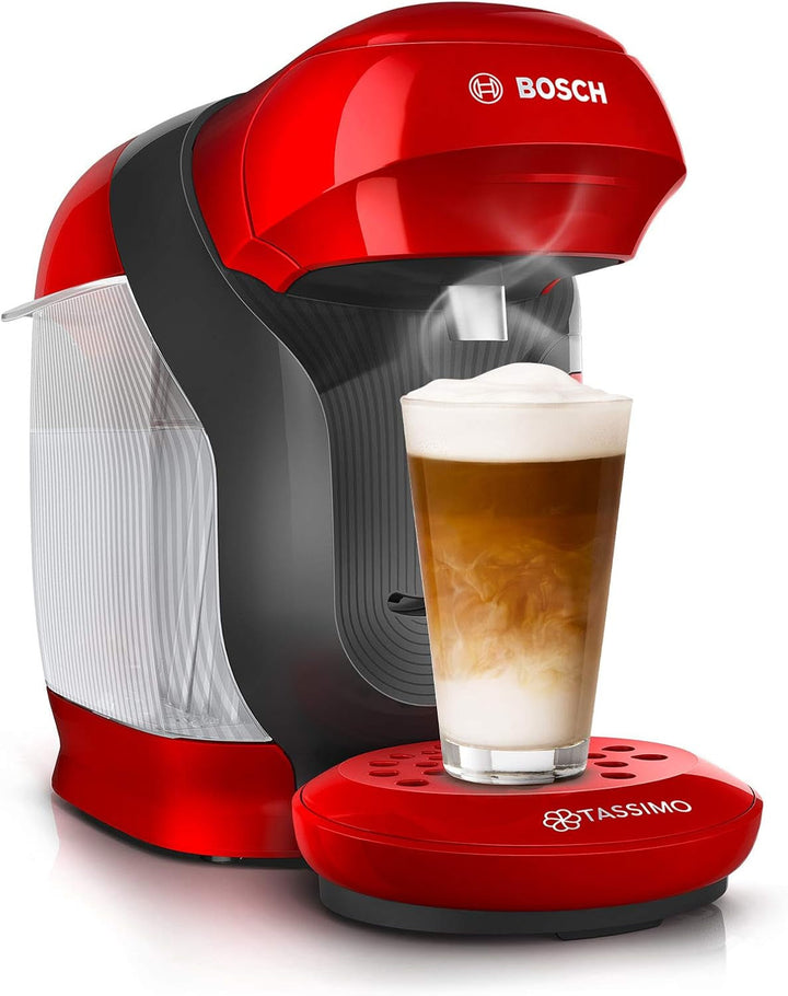Mașină cu capsule Bosch Tassimo Style Friendly TAS112E, Peste 70 de băuturi, Potrivită pentru toate paharele, Complet automată, Durabilă, Economie de spațiu, 1400 W, Negru