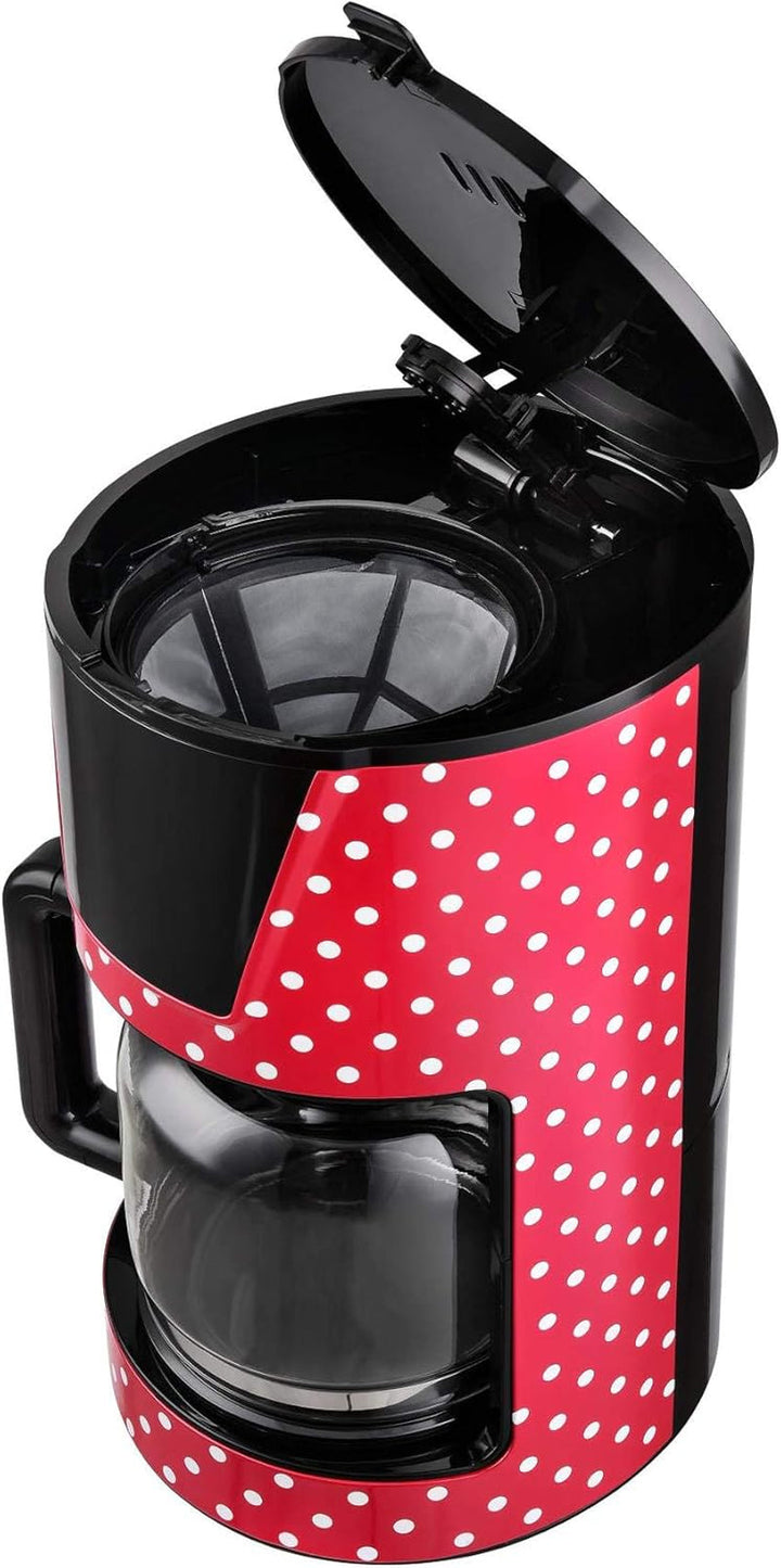 Kalorik TKG CM 1045.1 RWD Cafetieră cu filtru Cu ulcior de sticlă de 1,5 litri, 900 W, roșu/alb
