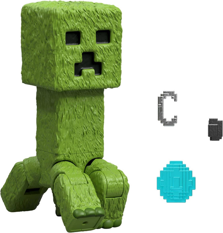 Mattel Minecraft Story Set cu 4 figurine de acțiune și 3 accesorii, Encounters In The Overworld Set, inspirat de un film Minecraft, jucărie de colecție, JFR70