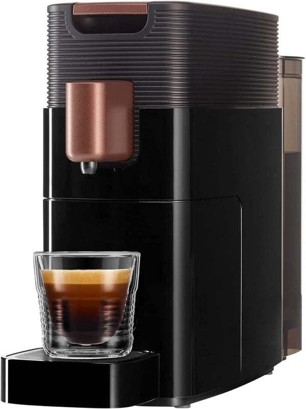 Aparat cu capsule K-Fee ONE pentru cafea, ceai și cacao | Aparat de cafea compact | Încălzire rapidă | Rezervor de apă de 0,8 L | 19 bar | Cupru negru | Câștigătorul testului Stiftung Warentest 2023