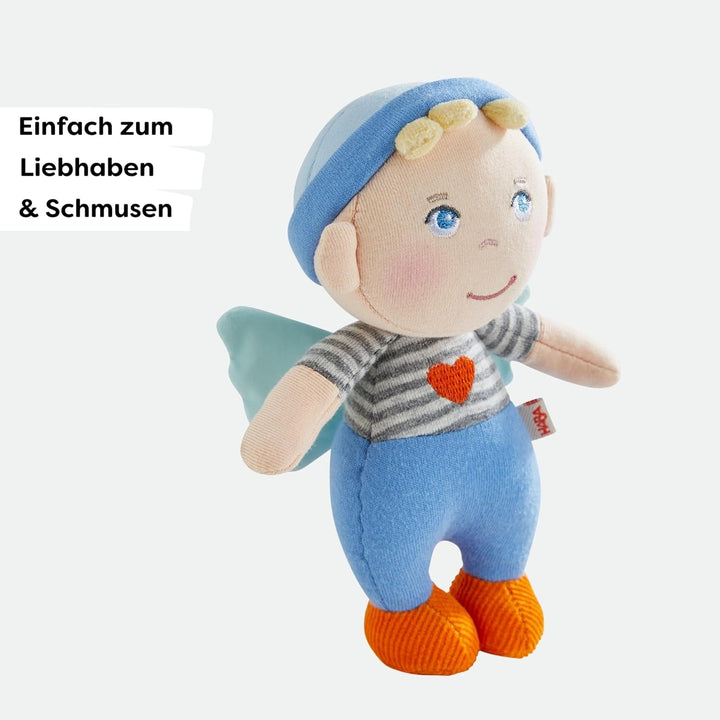 HABA Guardian Angel Mats - Păpușă textilă de pluș (15 cm), cadou de bun venit ideal pentru bebeluși și copii mici - lavabilă la 30°C - 2011869001