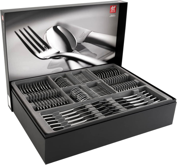 ZWILLING Nottingham Besteck-Set, 72-Teilig, Für 12 Personen, 18/10 Edelstahl/Hochwertiger Klingenstahl, Poliert, Silber