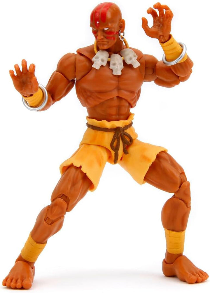 Jada Toys Street Fighter Figure Guile (15 Cm) - Personaj mobil de colecție și de acțiune din Street Fighter 2: The Final Challengers, cu cap, mâini și accesorii alternative, vârsta 13+