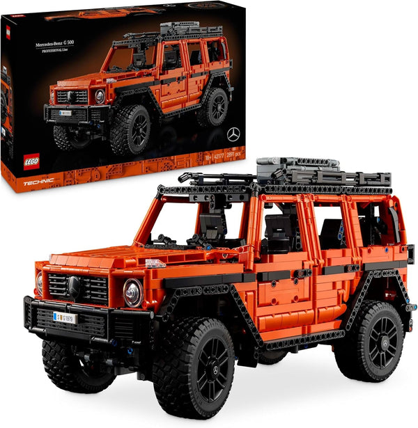 LEGO Technic Mercedes-Benz G 500 Professional Line, set de construcție cu model de mașină G-Class, cadou pentru adulți, set de vehicule de lux de teren, obiect de colecție Mercedes, mașină de jucărie 42177