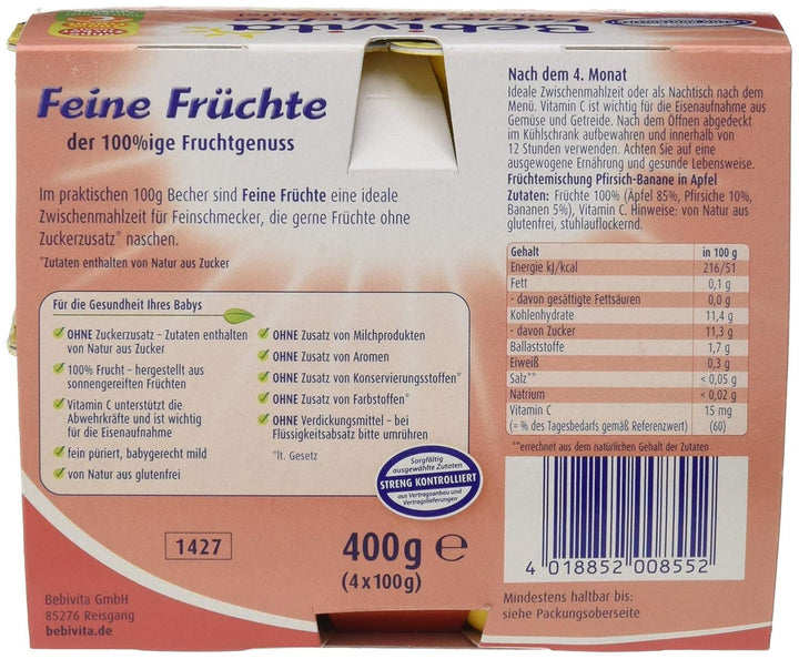 Pfirsich-Banane in Apfel, 6Er Pack ( 6 X 4 X 100 G )