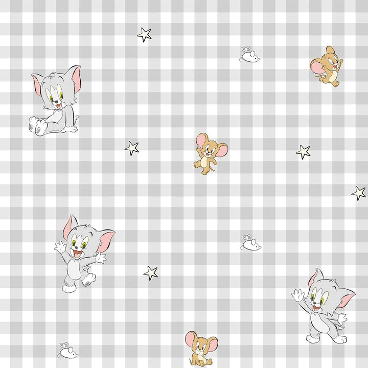 Belum | Plapumă 100% bumbac, model Tom Jerry Vichy, pentru paturi late de 90 cm (90 X 200 cm)