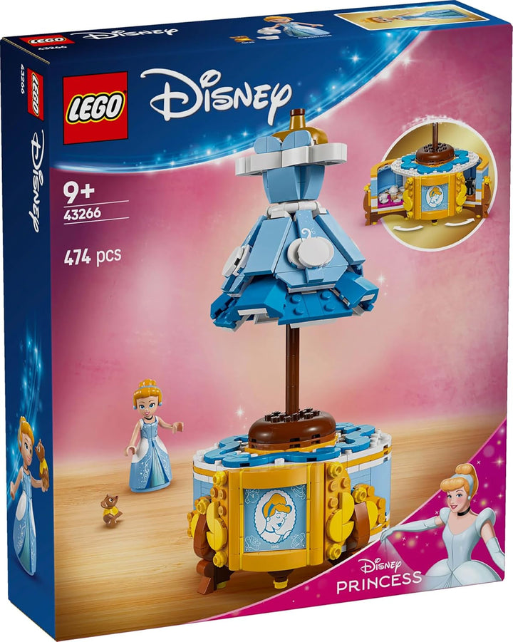 LEGO Ç€ Rochia prințesei Disney Cenușăreasa, jucărie pentru băieți și fete de la 9 ani - include un cuier pentru rochii, o mini păpușă Cenușăreasa și o figurină de șoarece - Playset creativ 43266