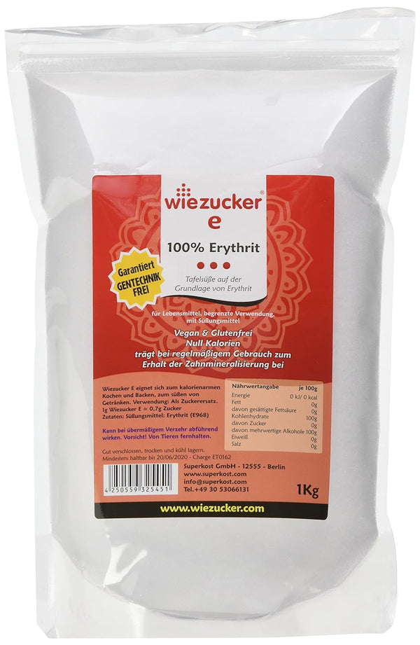 Erythritol, 1Er Pack (1 X 1 Kg) 1000 Gramm