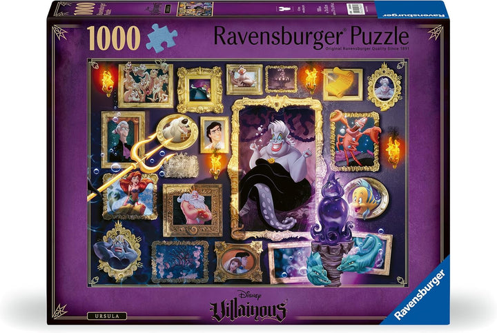 Ravensburger Puzzle 1000 piese 12000039 - Disney Villainous Ursula - Personajele populare din Ariel ca un puzzle pentru adulți și copii cu vârsta de 14 ani și peste