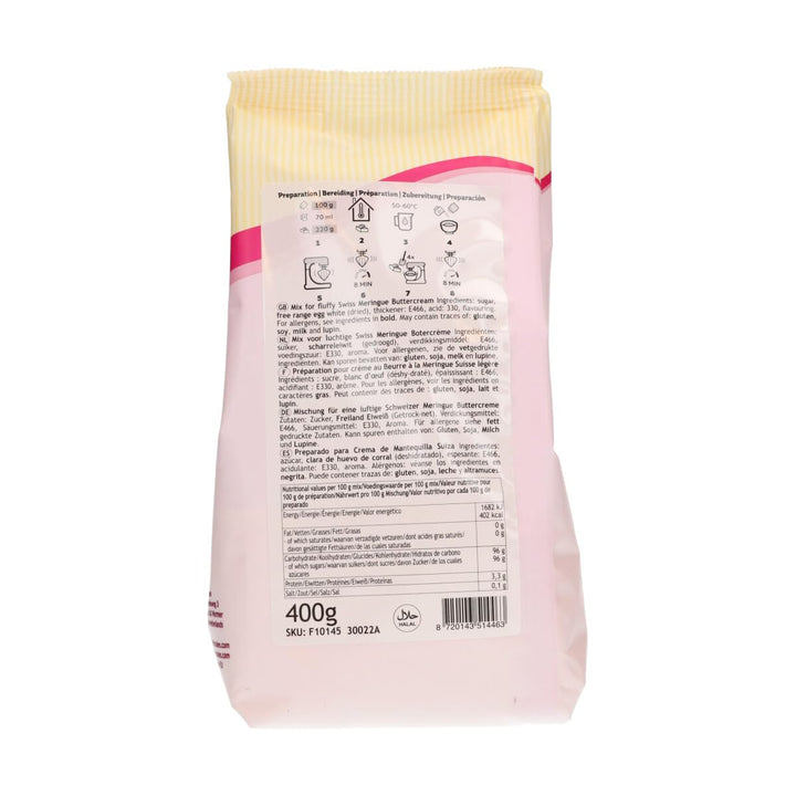 Funcakes Mix Für Schweizer Baiser Buttercreme: Einfach Zu Verwenden, Cremig, Perfekt Zum Dekorieren, Abdecken Und Füllen Von Kuchen, Belag Auf Cupcakes. 400 G.