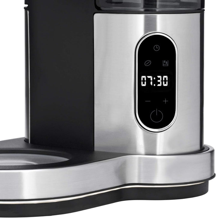 WMF Lumero filtru de cafea cu ulcior de sticlă, filtru de cafea, 10 cești, funcție de temporizare, placă de încălzire, filtru de cafea cu rezervor de apă detașabil, oprire automată, 1000 W