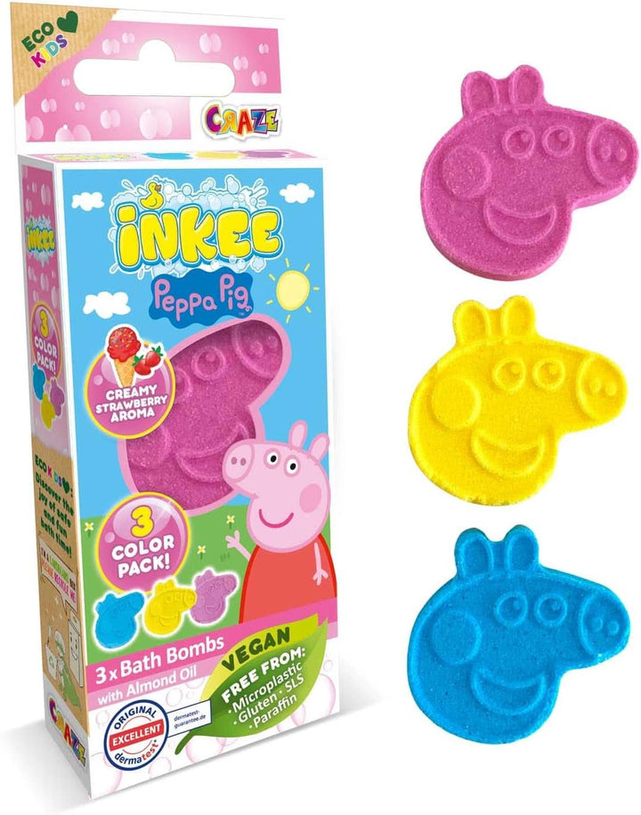 INKEE SURPRISE - Peppa Pig Badekugeln Kinder Mit Überraschung Peppa Wutz Spielzeug Für Die Badewanne - Badezusatz Kinder