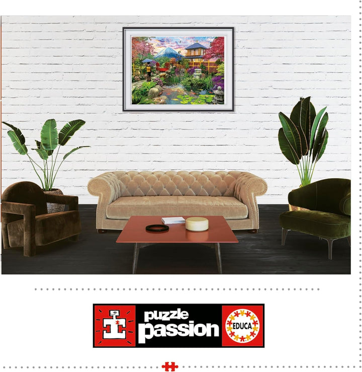 Educa - Puzzle de 1500 piese pentru adulti | Gradina Japoneza. Dimensiuni: 85 X 60 cm. Include lipiciul de puzzle Fixpuzzle. Pentru 14 ani (19937)