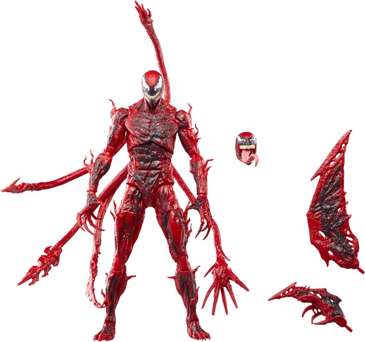 Marvel Legends Series Carnage, figurină de acțiune de lux de colecționat pentru Venom: Let There Be Carnage, 15 cm, roșu