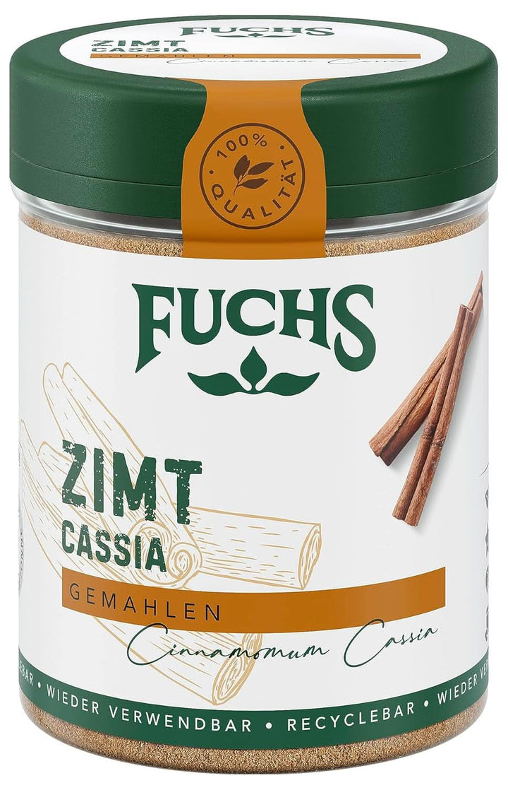 Fuchs Scorțișoară Cassia măcinată - Pentru aromatizarea produselor de patiserie, deserturilor sau ceaiurilor, 45 grame