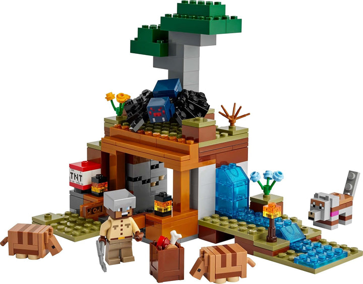 LEGO Minecraft Expediția la mina Dungeon, set cu minifigurine din jocul video, jucărie de construit cu personaje, cadou pentru băieți și fete de la 8 ani 21269