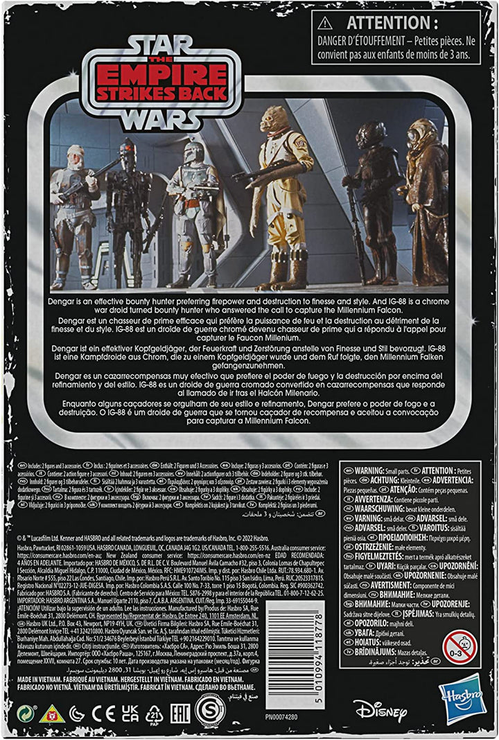Star Wars Retro Collection Special Bounty Hunter Double Pack Dengar & IG-88, figuri mari de 9,5 cm pentru Star Wars: The Empire Strikes Back
