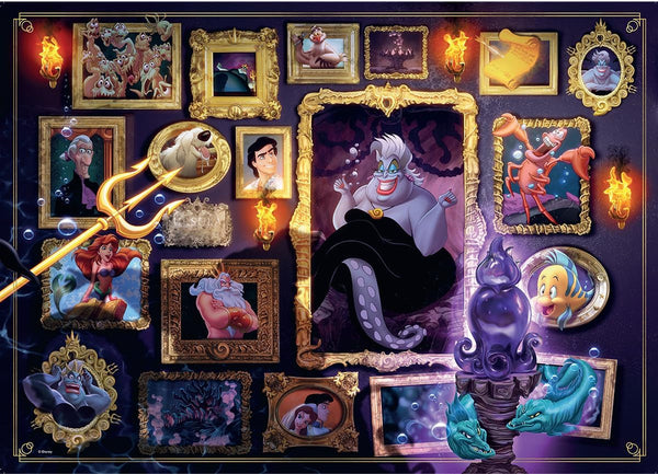Ravensburger Puzzle 1000 piese 12000039 - Disney Villainous Ursula - Personajele populare din Ariel ca un puzzle pentru adulți și copii cu vârsta de 14 ani și peste