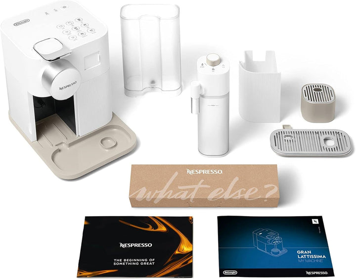 Nespresso De'Longhi EN640.W Gran Lattissima Mașină de cafea cu capsule cu sistem automat de lapte, presiune de 19 bar, 1400W, alb