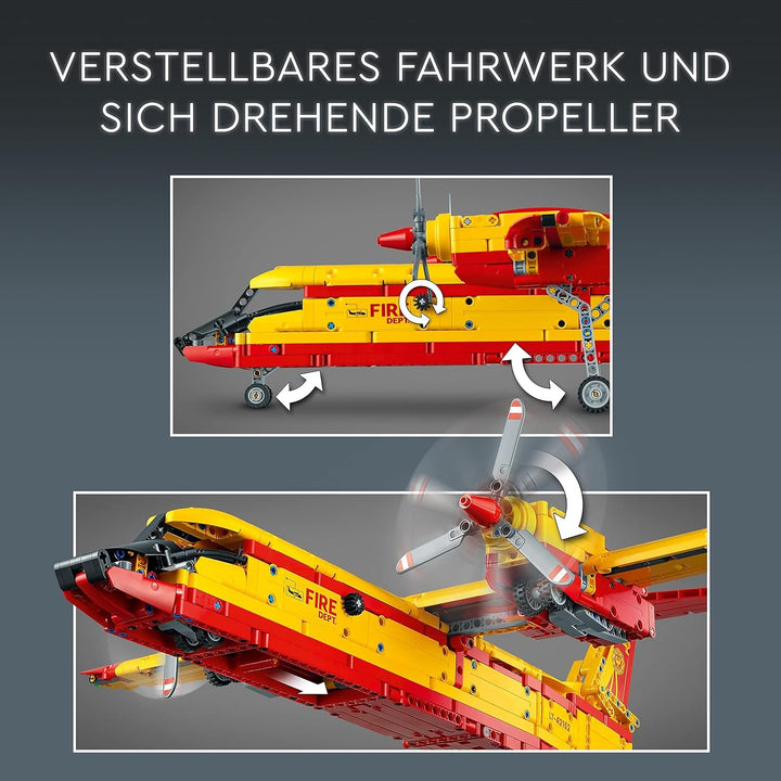 LEGO 42152 Technic Firefighting Plane Fireplane Jucărie ca idee de cadou pentru copii de la 10 ani, jucărie de construcție și decorare pentru grădiniță