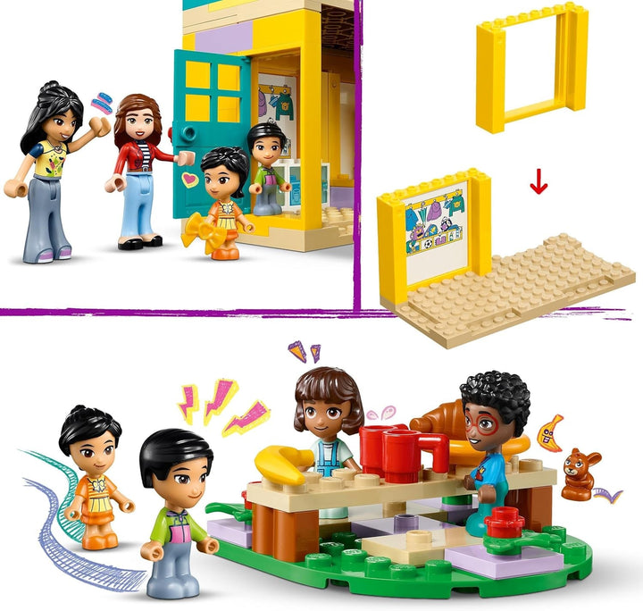 LEGO Friends Heartlake City Kindergarten, set de joacă pentru fete și băieți de la 4 ani, joc de rol creativ cu 2 figurine și 4 micro figurine, jucărie pentru dezvoltare socială 42636