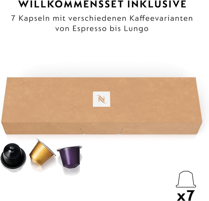 Aparat de cafea cu capsule Nespresso De'Longhi Pixie EN127.S, două butoane de selecție directă, mod eco, design compact, sistem de presiune de 19 bar, 1260W, argintiu/negru