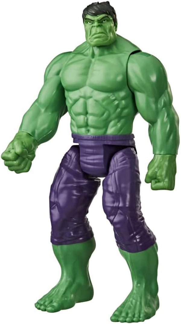 Hasbro E74755L2 Marvel Avengers Titan Hero Series Blast Gear Deluxe Hulk Action Figure, jucărie mare de 30 cm, inspirată din benzile desenate Marvel, pentru copii cu vârsta peste 4 ani