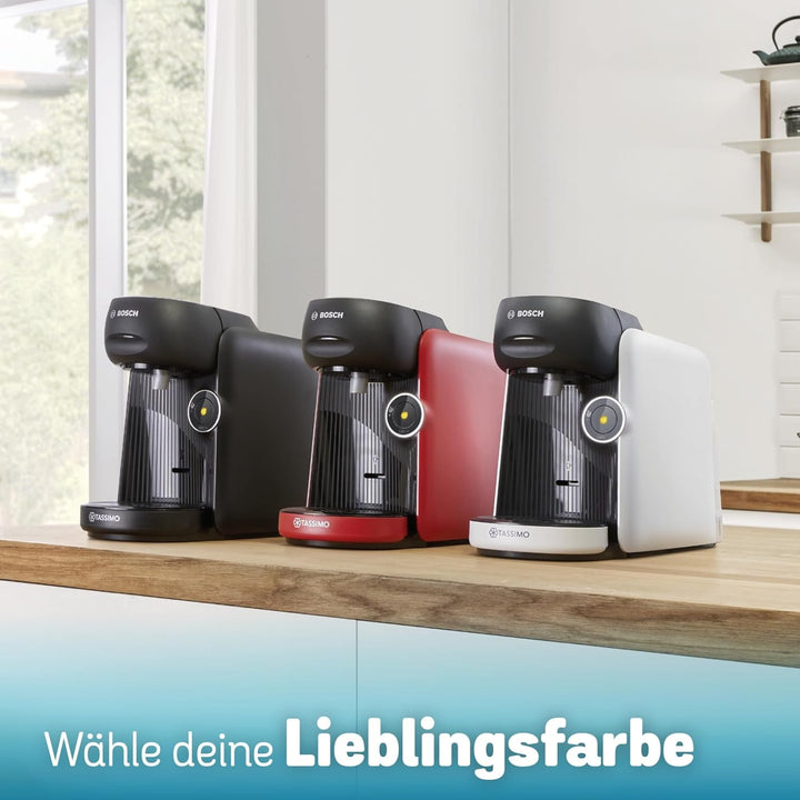 Bosch Tassimo Finesse Friendly mașină de capsule TAS162E, 70 de băuturi, cafea mai intensă la apăsarea unui buton, deconectare automată, durabilă, perfect dozată, 1400 W, negru / negru
