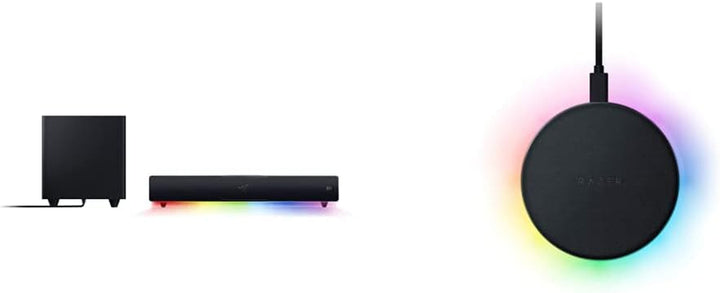 Razer Leviathan V2 - Pc-Gaming-Soundbar Schwarz & Goliathus Extended Chroma - Extra Große Weiche XXL Gaming Maus-Matte Mit RGB Beleuchtung Schwarz