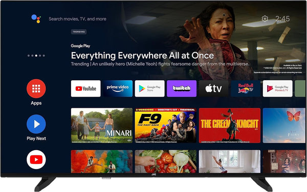 JVC LT-50VA3355 50 Zoll Fernseher/Android Smart TV (4K Ultra HD, HDR Dolby Vision, Triple-Tuner, Bluetooth, Dolby Atmos) [2023], Schwarz