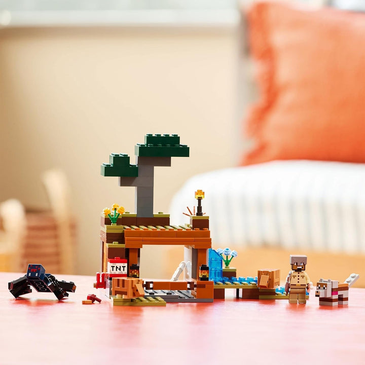 LEGO Minecraft Expediția la mina Dungeon, set cu minifigurine din jocul video, jucărie de construit cu personaje, cadou pentru băieți și fete de la 8 ani 21269