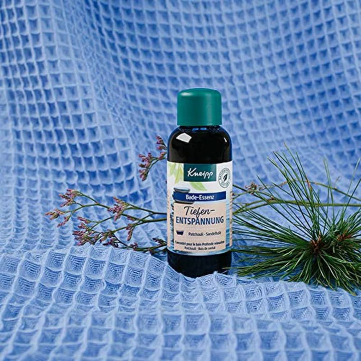 Kneipp , ulei de baie cu ulei esențial natural de patchouli și extract de lemn de santal pentru relaxare profundă și calmare, 100ml