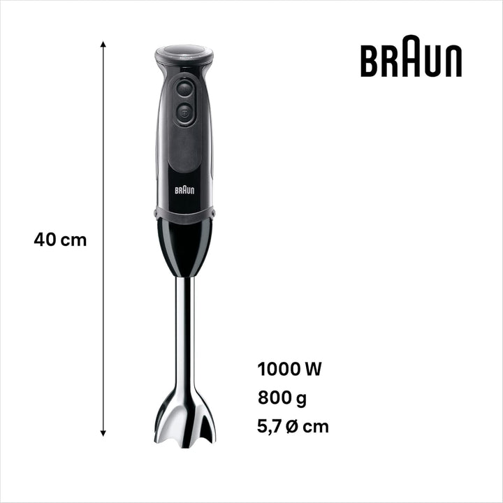 Braun Household Multiquick 5 MQ 5237 BK Standmixer 0,5 L Stabmixer Schwarz 1000 W