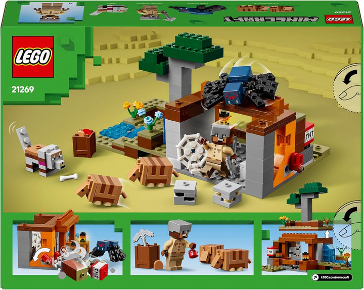 LEGO Minecraft Expediția la mina Dungeon, set cu minifigurine din jocul video, jucărie de construit cu personaje, cadou pentru băieți și fete de la 8 ani 21269