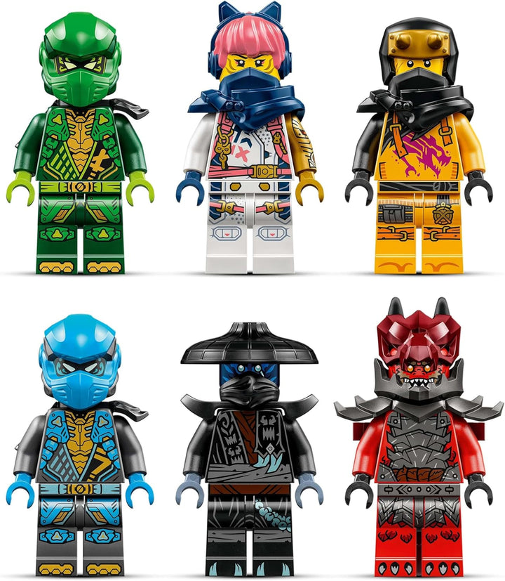 LEGO NINJAGO Chaos Dragon Thundertooth - Jucărie cu 6 minifigurine Ninja - Set de construcție pentru jocuri de rol pentru băieți și fete cu vârsta peste 8 ani - Cadouri pentru fanii serialului TV Rise of the Dragons 71832