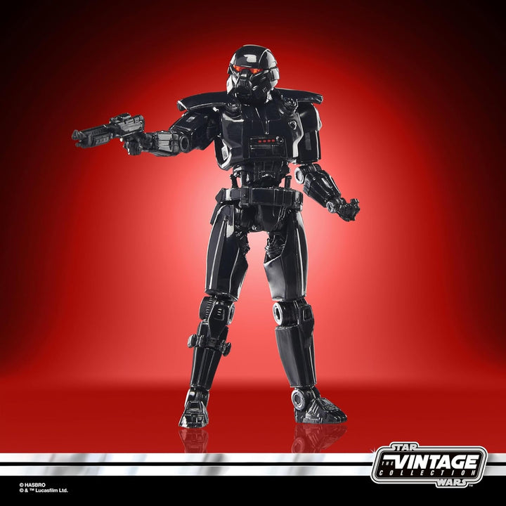 Star Wars Colecția Vintage Dark Trooper, figură de acțiune pentru a colecta Mandalorian (Scară 9.5 Cm)