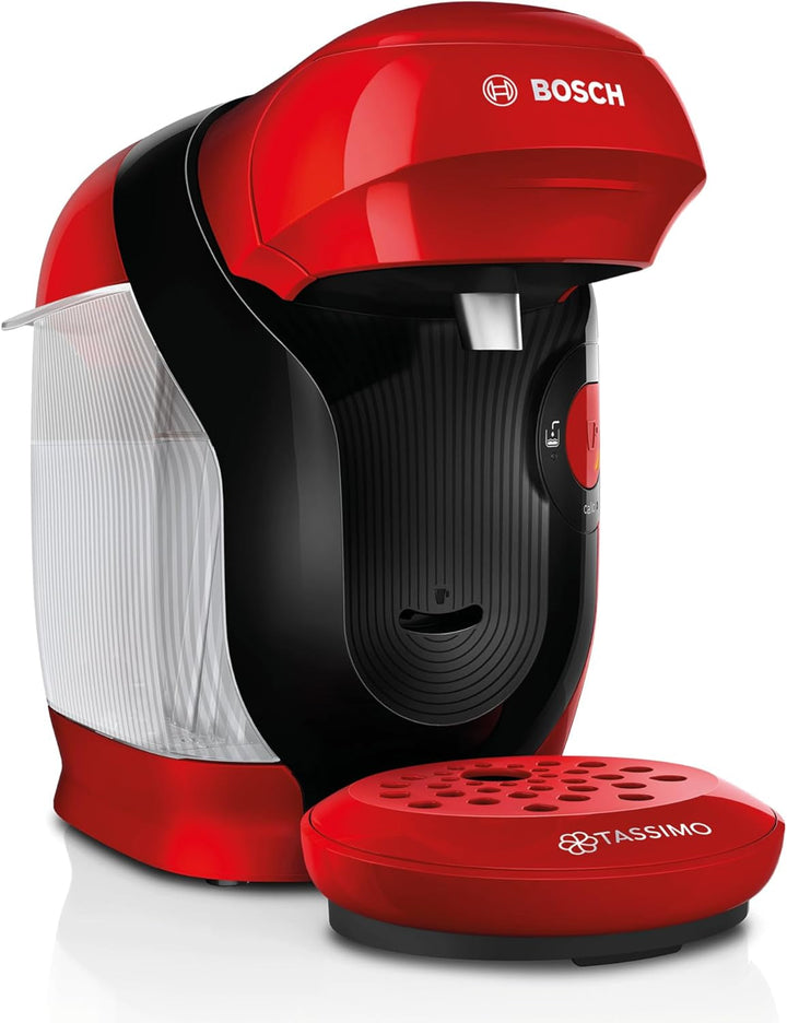 Mașină cu capsule Bosch Tassimo Style Friendly TAS112E, Peste 70 de băuturi, Potrivită pentru toate paharele, Complet automată, Durabilă, Economie de spațiu, 1400 W, Negru