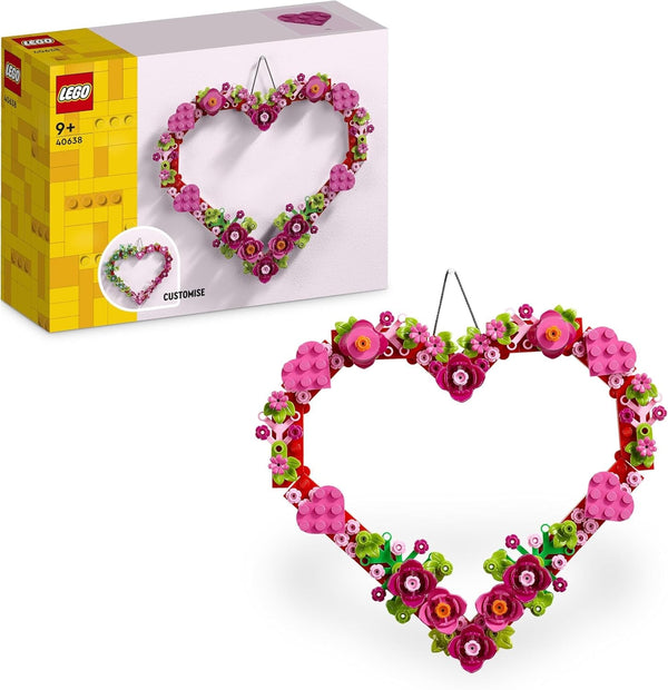 Set de decorațiuni cu inimă LEGO, jucărie de construit pentru copii, fete și băieți de la 9 ani, decorațiuni pentru camera copiilor sau accesorii de perete, idee de cadou pentru Ziua Îndrăgostiților, Ziua Mamei sau ziua de naștere 40638