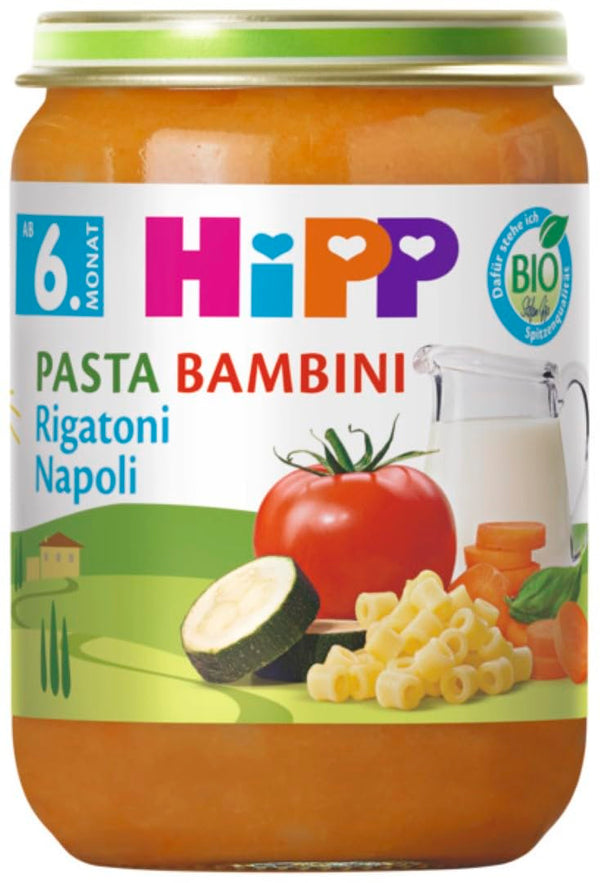 Hipp Bio Menüs Ab 10. Monat Pasta Bambini, Rigatoni Napoli, 220G, 6Er Pack (6X220G)