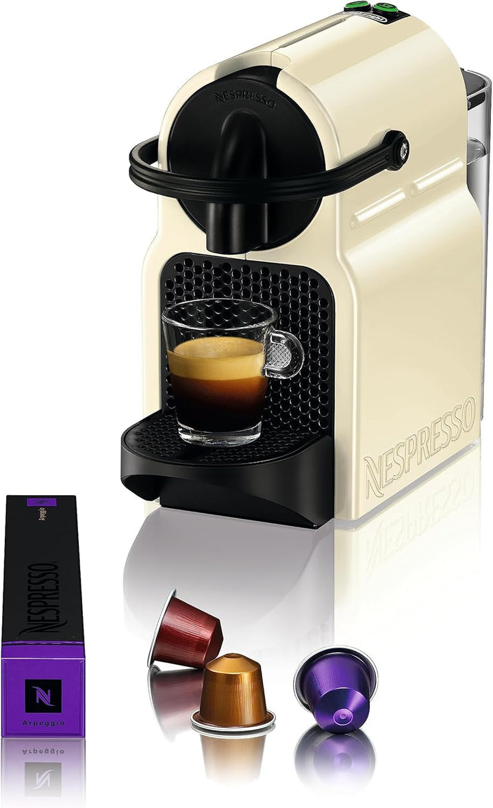 Nespresso De'Longhi Essenza Mini EN 85.B Mașină de cafea cu capsule Set de bun venit cu capsule cu arome diferite 19 Bar presiune pompă, economie de spațiu, 1370W, 0.6Ml, 32.5 X 11 X 20.5 Cm, negru