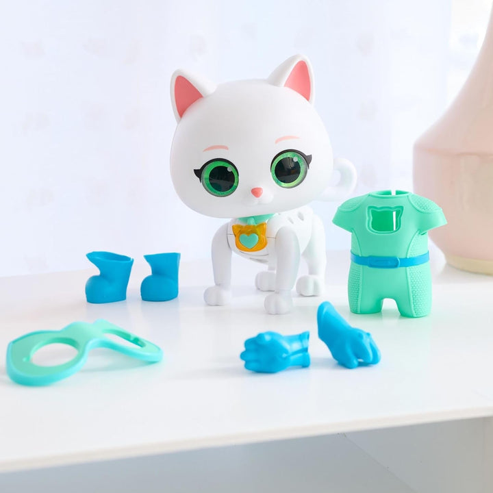Just Play Disney Junior Superkitties, 20 Cm Big Cat Strong Transformable Bitsy, 9 piese, jucărie pentru copii de la 3 ani